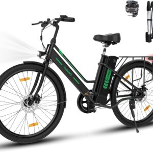 ELEKGO 26 Inch E-Bike, Li-Battery 36 V/8.4 Ah Ebike, Electric Bicycle for Men and Women, Pedelec City Bikes, Cruise City Bike, 250 W Motor, up to 35-70 km