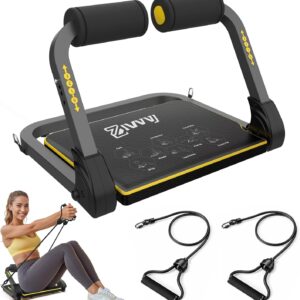 ZIWWVY Abdominal Workout Equipment, Abdominal Trainer Machine for Home, Sit Up Machine with Resistance Bands and 150kg Weight Capacity, Abdominal Crunch Machine for Home Exercise