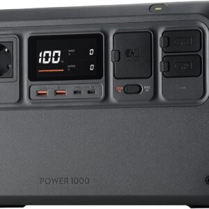 DJI Power 1000 Portable Power Station, 1024 Wh LiFePO4 Battery, 2200 W Solar Generator, Emergency Power for Home, 4-in-1 Quick Charge Function, 23 dB Ultra Quiet, Camping & Motorhomes, Off-Grid, Power