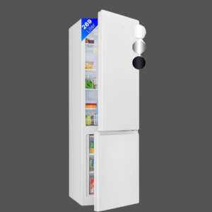 Bomann® KG 184.1 Fridge Freezer Combination, 269 L Net Capacity, Cooling: 198 L, Freezing: 71 L, Energy-Saving, Quiet 39 dB, LED, Replaceable Door Hinge, Height: 180 x Width: 55 x Depth: 55.8 cm, [Energy Class D]
