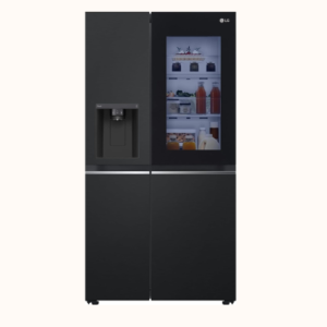 LG GSGV81EPLL Side-by-Side Fridge with Instaview | Ice, Crushed Ice and Water Dispenser | Total No Frost | DoorCooling+ | Essence Matte Black [Energy Class E]