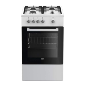 BEKO fsg52000dwc Stove Gas Stove White Oven and Hob - Ovens and (Stove, White, Rotatable, Front, Gas Stove, Centre Front)