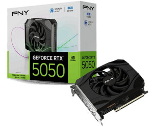 PNY GeForce RTX 5050 mit 8 GB GDDR6, 2560 CUDA-Kernen, Blackwell-Architektur und bis zu 2572 MHz Boost-Takt für modernes Gaming.